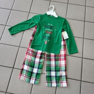 NWT Boys Size 4 Christmas Pajamas "It's The Most Wonderful Time Of The Year"